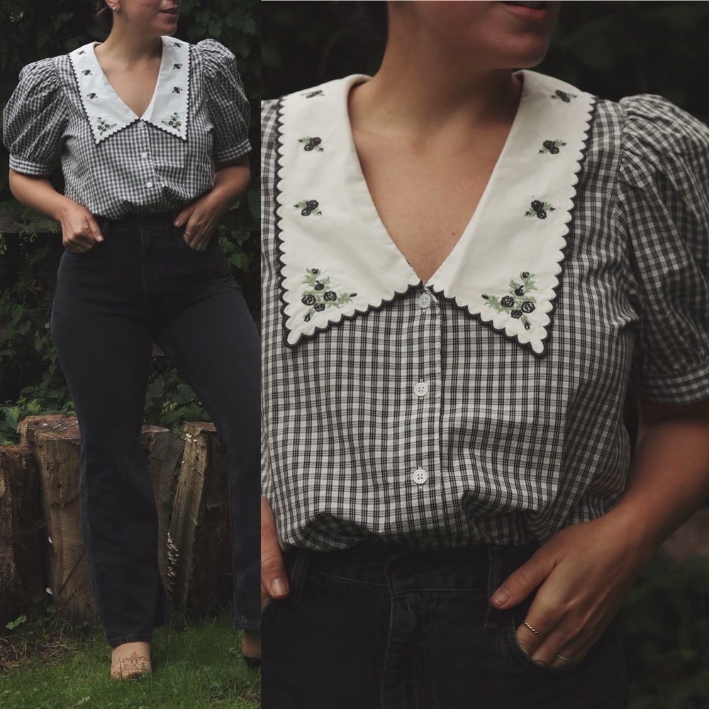 Levi's Gingham Button Down Shirt with Embroidered Collar